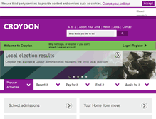 Tablet Screenshot of croydon.gov.uk